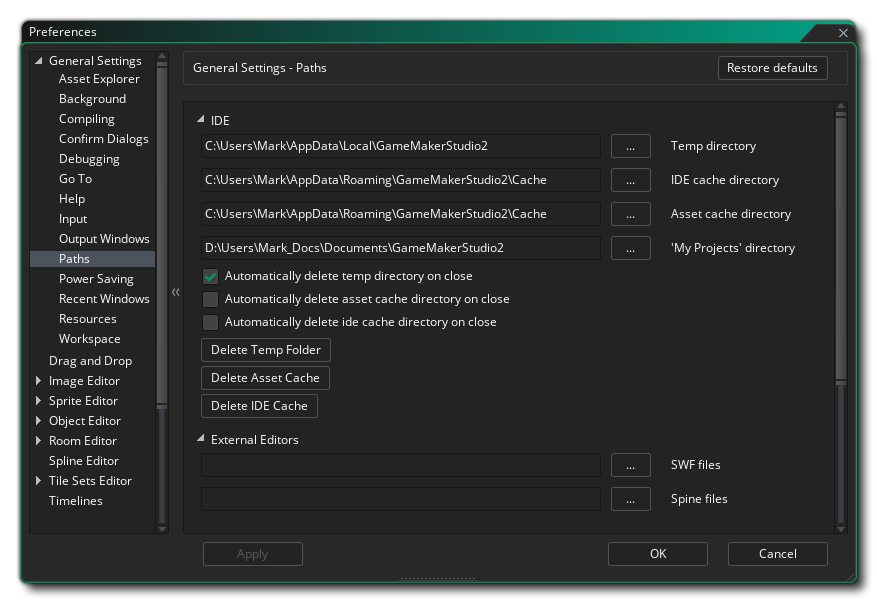 The Path Preferences