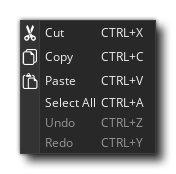 Default RMB Context Menu