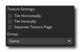 Texture Page Options