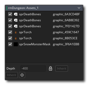 Room Layer Asset properties