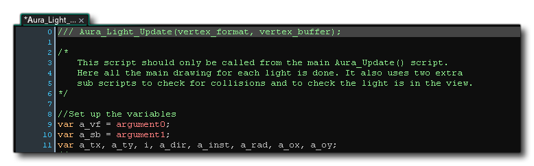 Script Editor Comments
