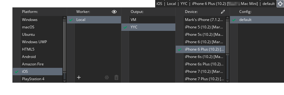 Device Manager Target List