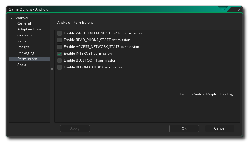 Android Permissions Options