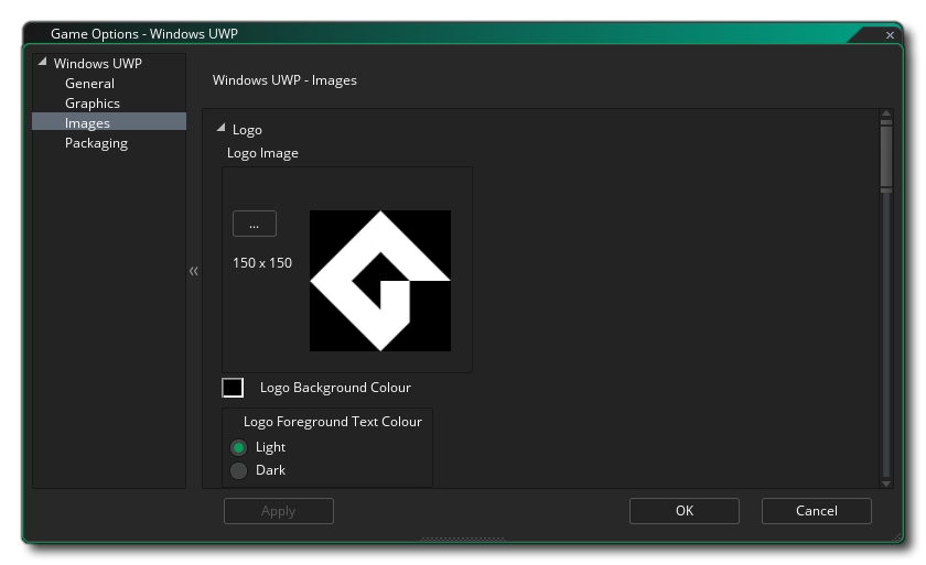 UWP Images Logo Options