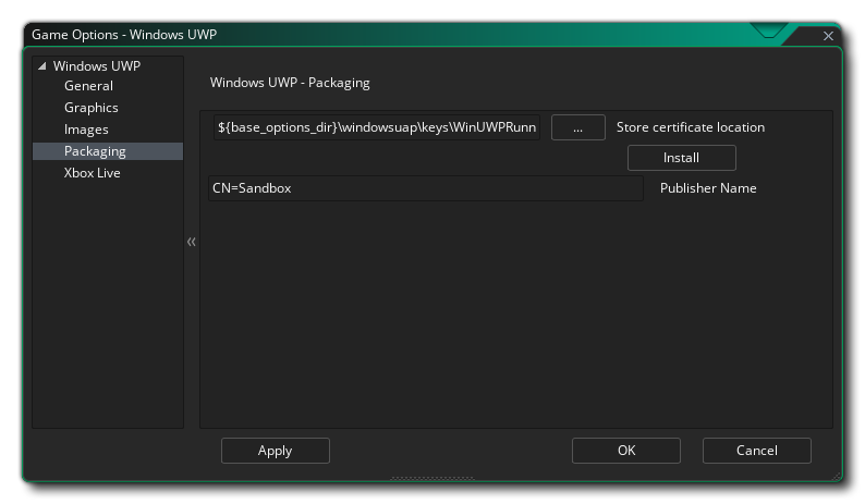 UWP Packaging Options